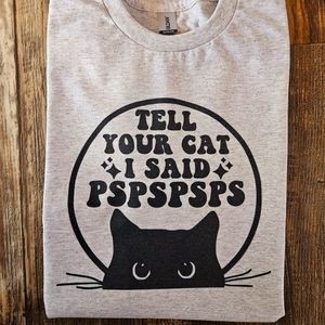 Cat mom shirt cute tell your cat pspsps popular retro